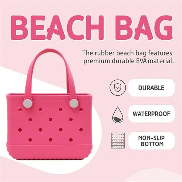 Rubber Tote Small Beach Bag Waterproof