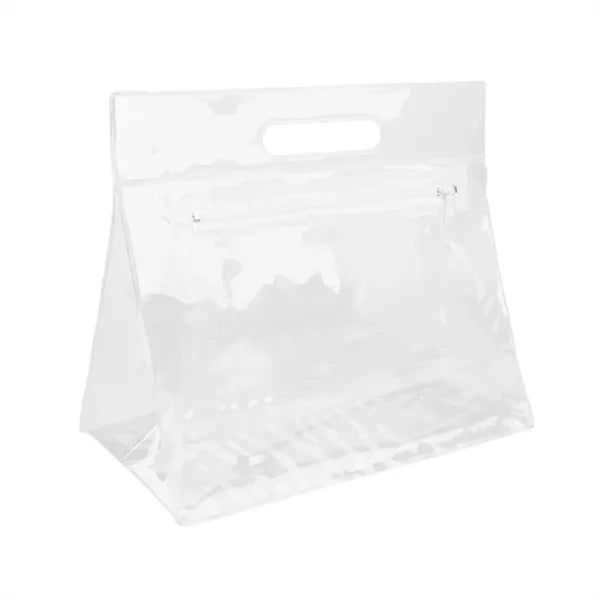 Pvc Zippered Toiletry Makeup Bag Handle