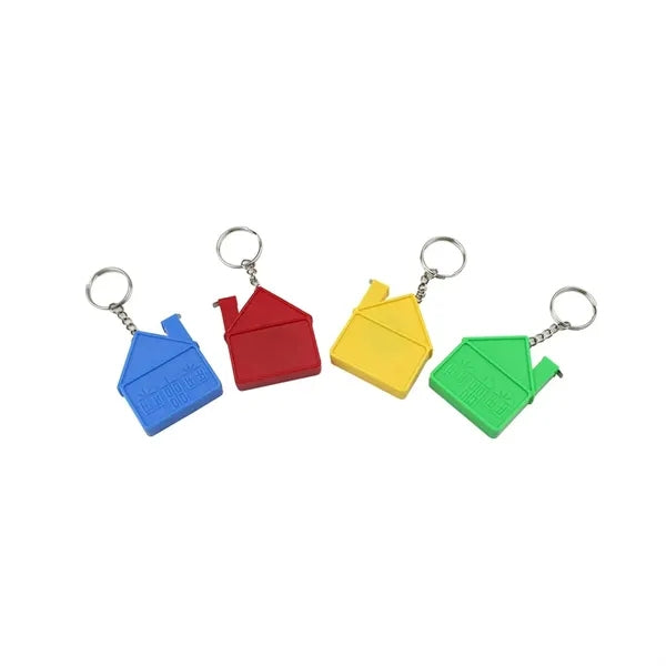 House Shape Measure Tape Keychain