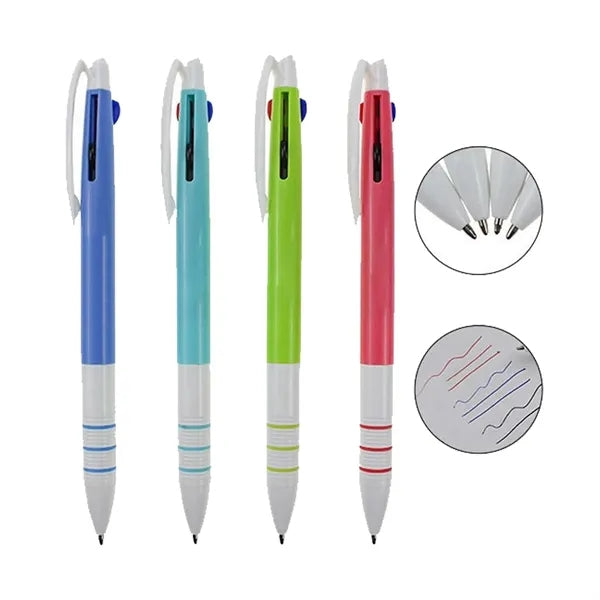 Tricolor Press Ballpoint Pen