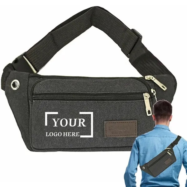 Large Capacity Canvas Waist Bag
