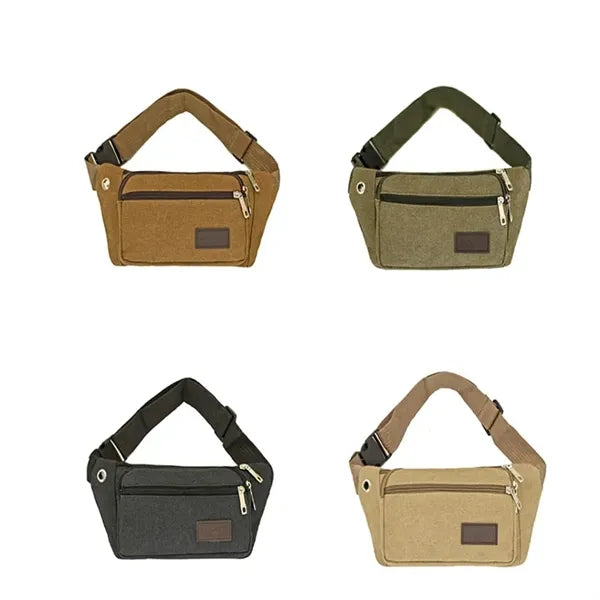 Large Capacity Canvas Waist Bag