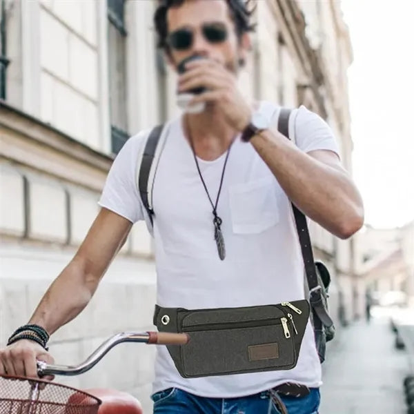 Large Capacity Canvas Waist Bag