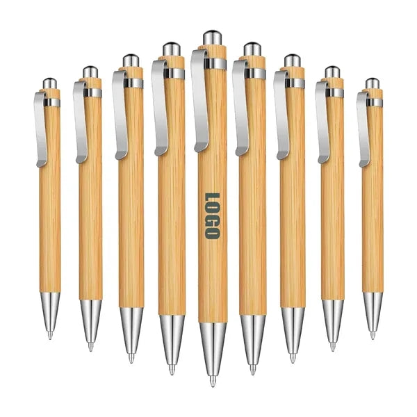 Eco-friendly Bamboo Pen Retractable Ballpoint