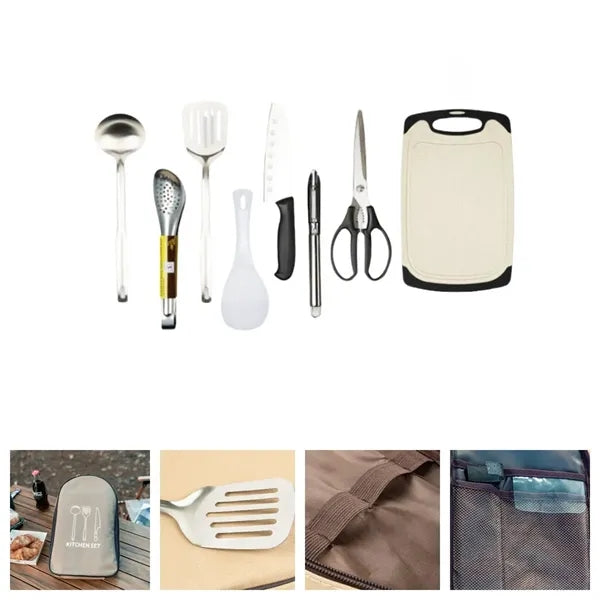 Stainless Steel BBQ Grilling Tool Set w/ Carrying Bag