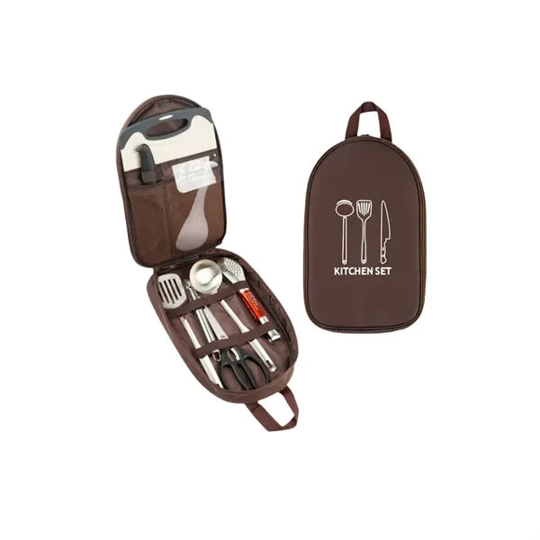 Stainless Steel BBQ Grilling Tool Set w/ Carrying Bag