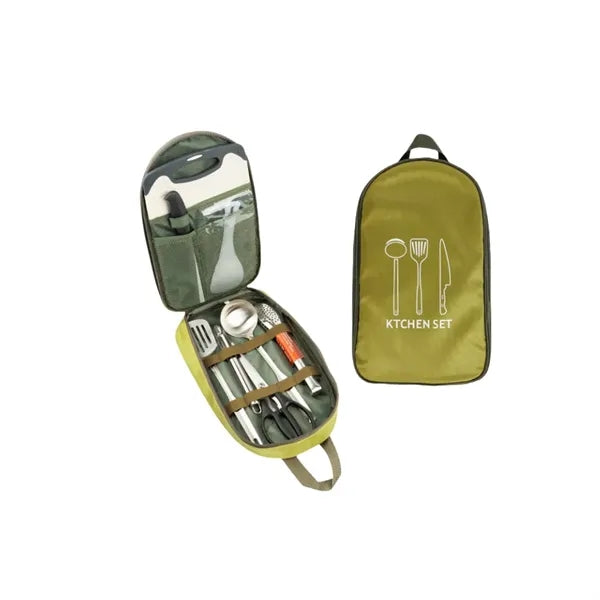 Stainless Steel BBQ Grilling Tool Set w/ Carrying Bag