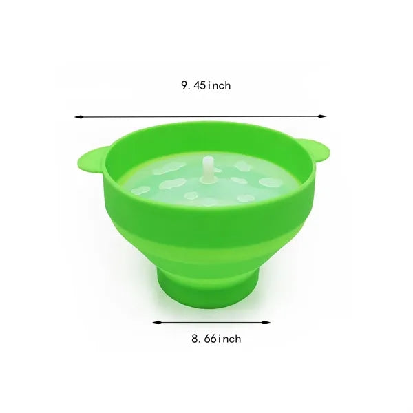 BPA-Free Collapsible Microwave Silicone Popcorn Maker Bucket