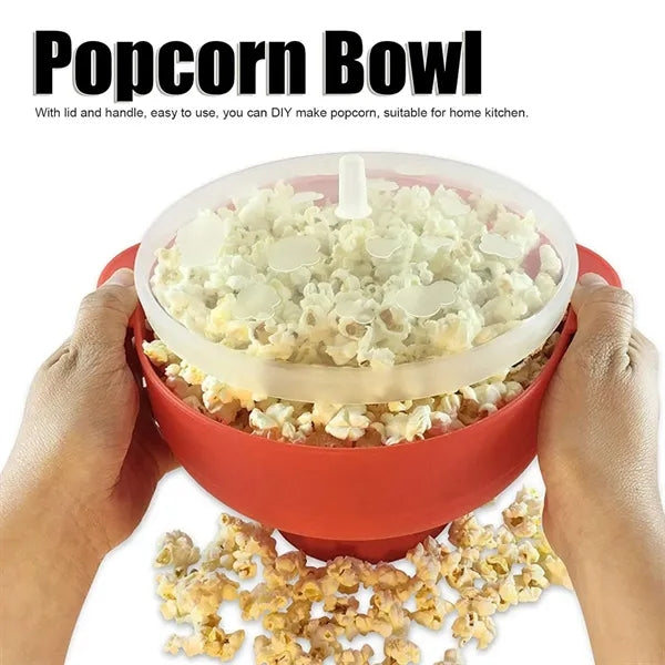 BPA-Free Collapsible Microwave Silicone Popcorn Maker Bucket