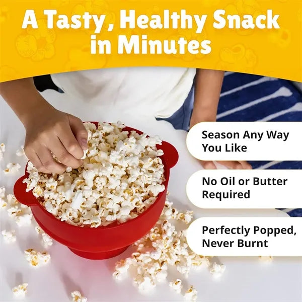 BPA-Free Collapsible Microwave Silicone Popcorn Maker Bucket