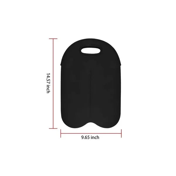 Two Bottle Insulated Neoprene Wine Carrier Bag with Handle