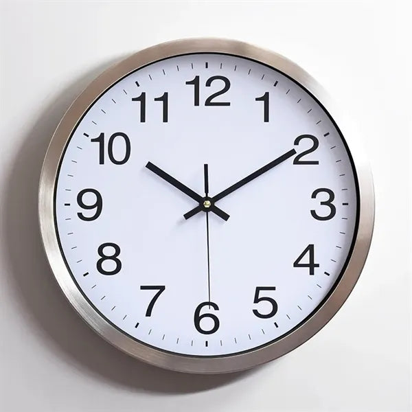 Round Silent Non-Ticking Wall Clock