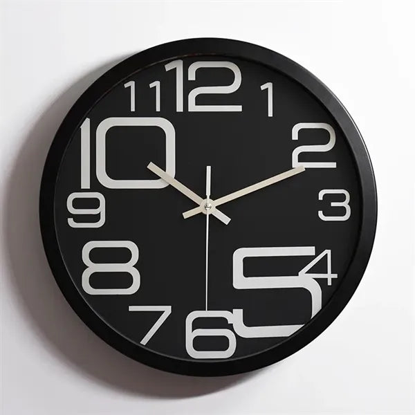 Round Silent Non-Ticking Wall Clock