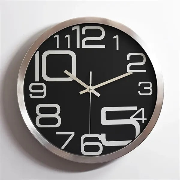 Round Silent Non-Ticking Wall Clock