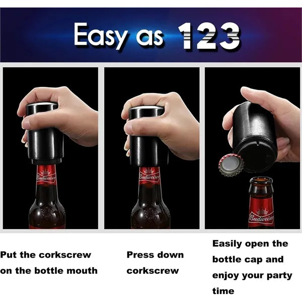 Automatic Beer Bottle Opener with Cap Catcher