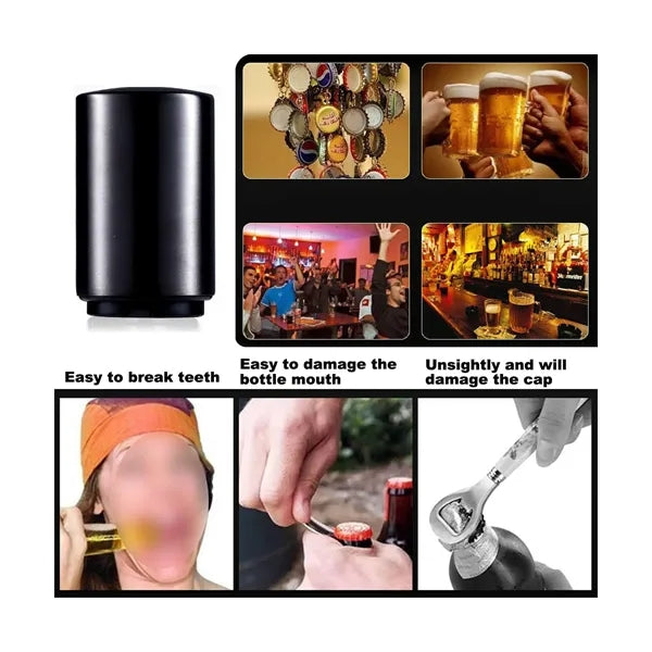 Automatic Beer Bottle Opener with Cap Catcher