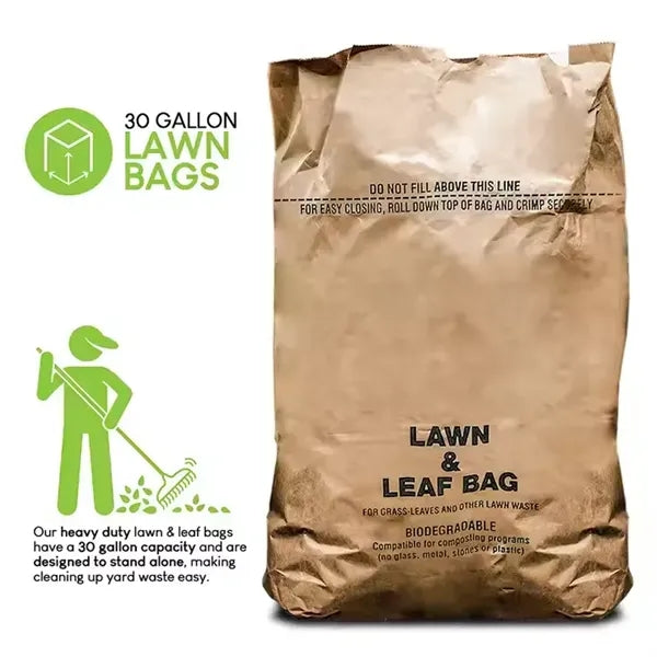 Biodegradable Lawn and Leaf Kraft Paper Bag