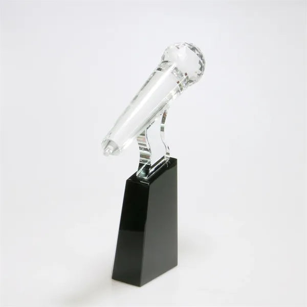 Crystal Microphone Trophy