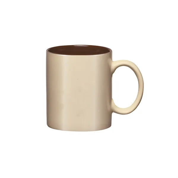 11 oz Cork Bottom Ceramic Mug With Lid