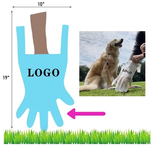Eco-Friendly Pet Poop Bag Glove With Handle