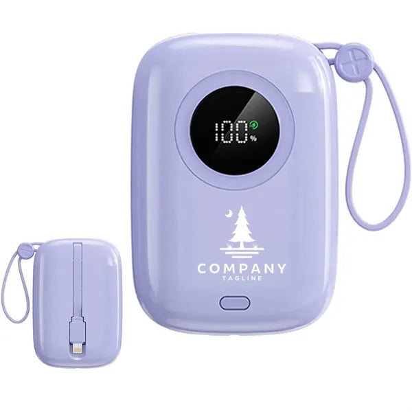 10000mAh Portable Power Bank With Cables