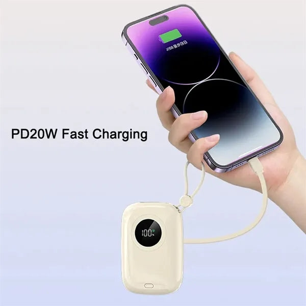 10000mAh Portable Power Bank With Cables