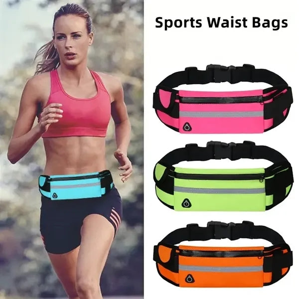 Sports Running Waist Bag Fanny Pack With Bottle Pouch