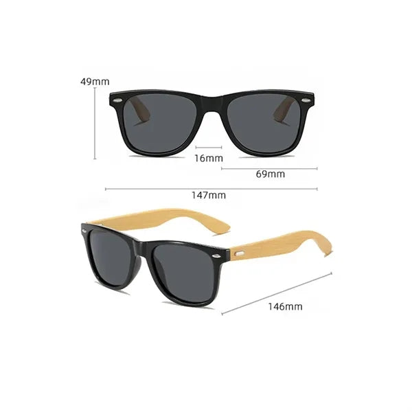 Square Wood Polarized Sunglasses
