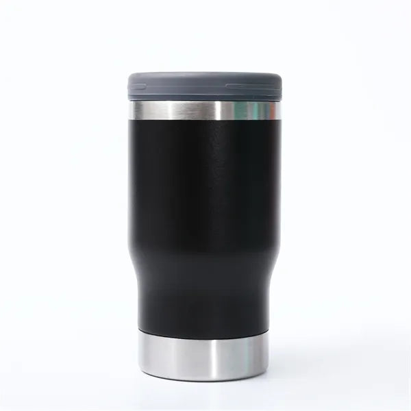 14 Oz Stainless Steel Can Cooler With Lid And Bottle Opener