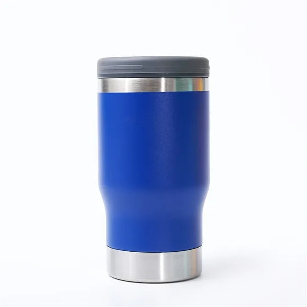 14 Oz Stainless Steel Can Cooler With Lid And Bottle Opener