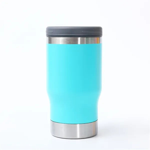 14 Oz Stainless Steel Can Cooler With Lid And Bottle Opener