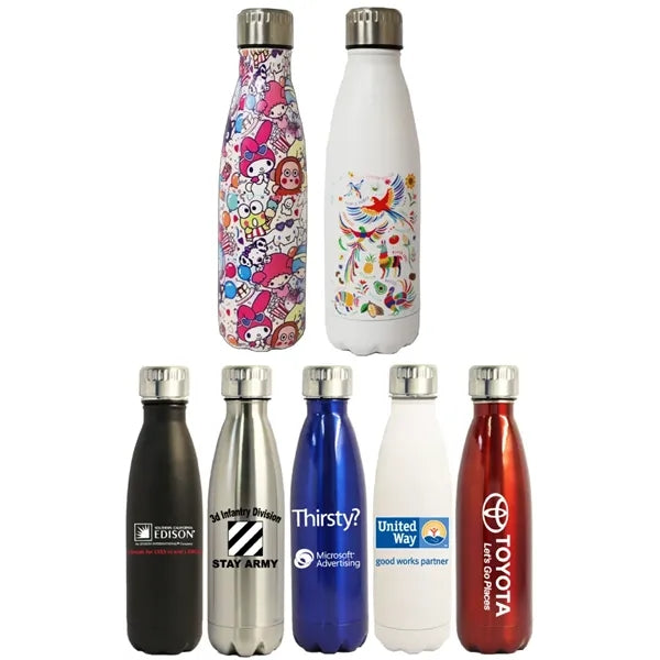 16 Oz. Stainless Steel Vacuum Insulated Sports Bottle