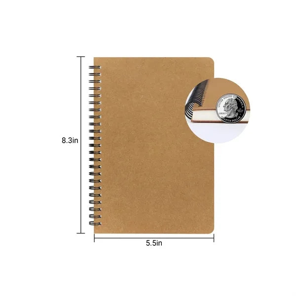 Simple Style Kraft Paper Coil Notebook