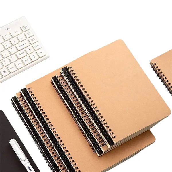 Simple Style Kraft Paper Coil Notebook