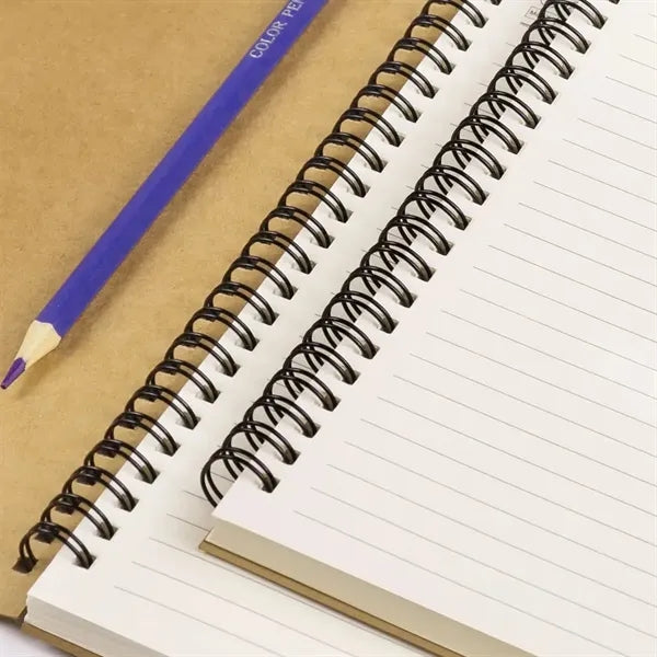 Simple Style Kraft Paper Coil Notebook