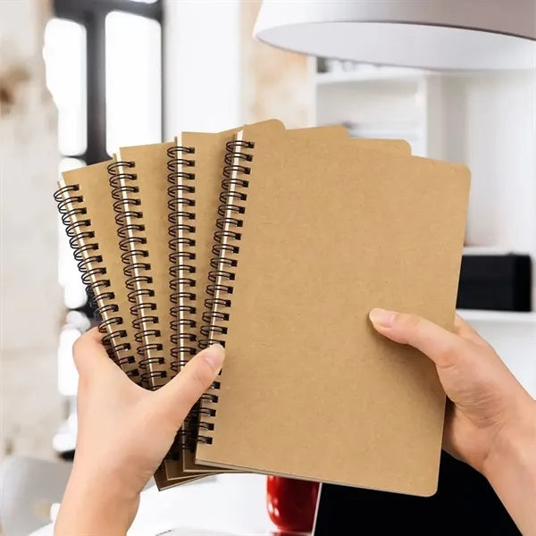 Simple Style Kraft Paper Coil Notebook