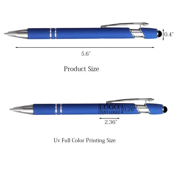 Rubber Coated Stylus Ballpoint Pen