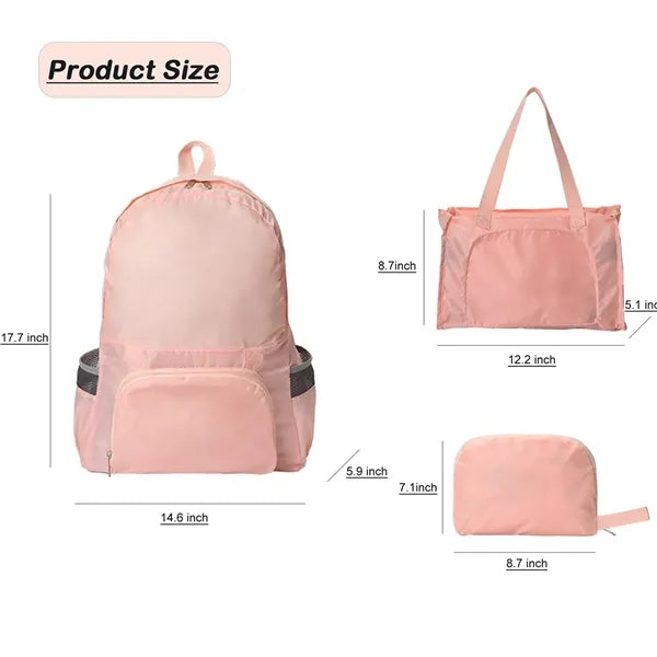 3 in 1 Design Lightweight Convertible Foldable Backpack