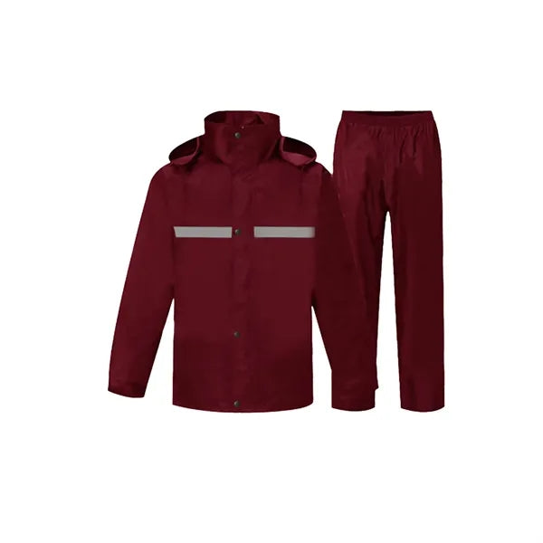 Oxford Thickened Cycling Rain Jacket Set w/ Reflective Strip