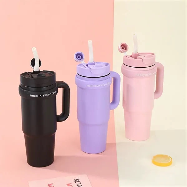 30oz Vacuum Stainless Steel Tumbler With handle