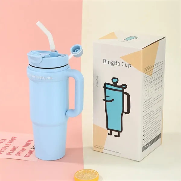 30oz Portable Outdoor Tumbler Cups Heart Press Lid