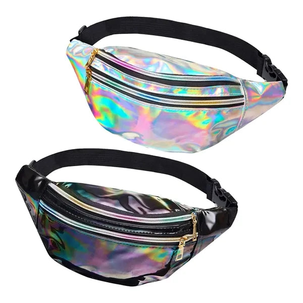 Large Hologram PU Crossbody Fanny Pack