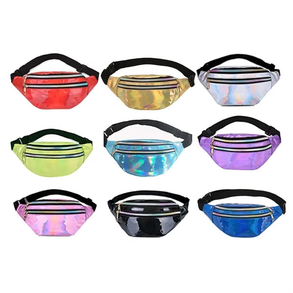 Large Hologram PU Crossbody Fanny Pack