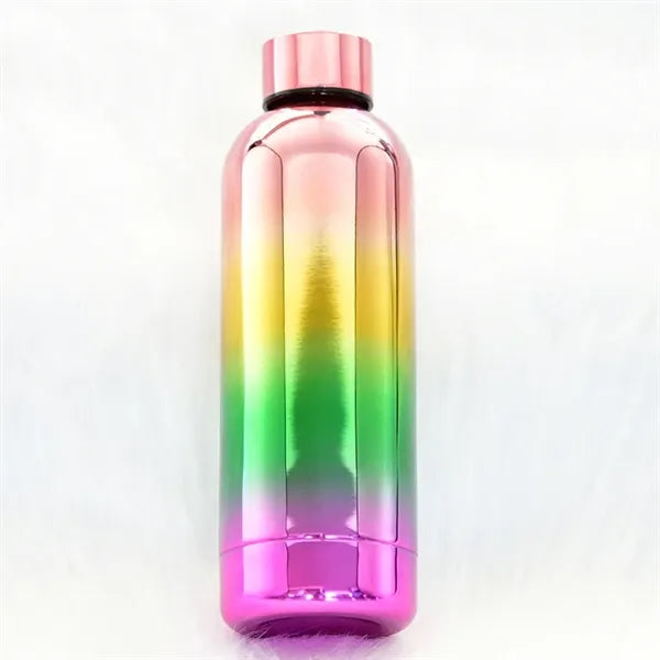 500ml Cool Rainbow Gradient Plating Small Mouth Water Bottle
