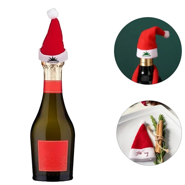 Mini Santa Bottle Hat