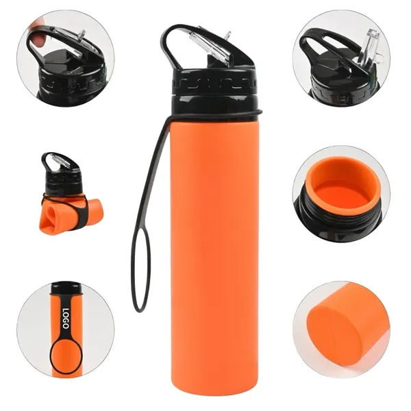 20oz Foldable Silicone Water Bottle