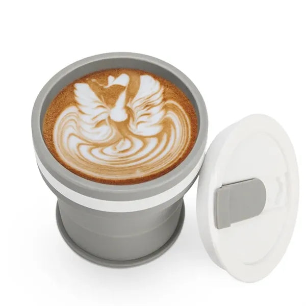 Silicone Collapsible Travel Cup Portable Mug with Lid