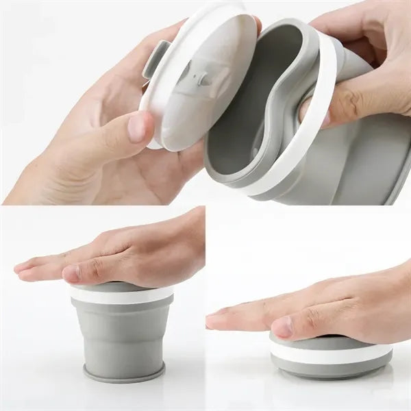 Silicone Collapsible Travel Cup Portable Mug with Lid