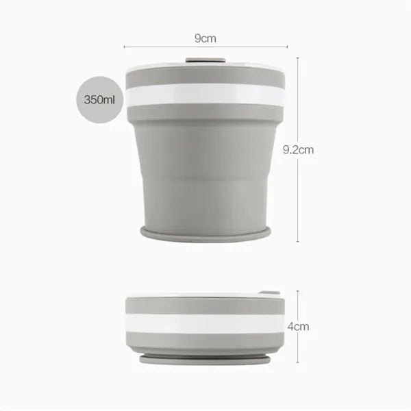 Silicone Collapsible Travel Cup Portable Mug with Lid