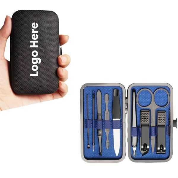 9-in-1 Manicure Set in Pu Leather Case